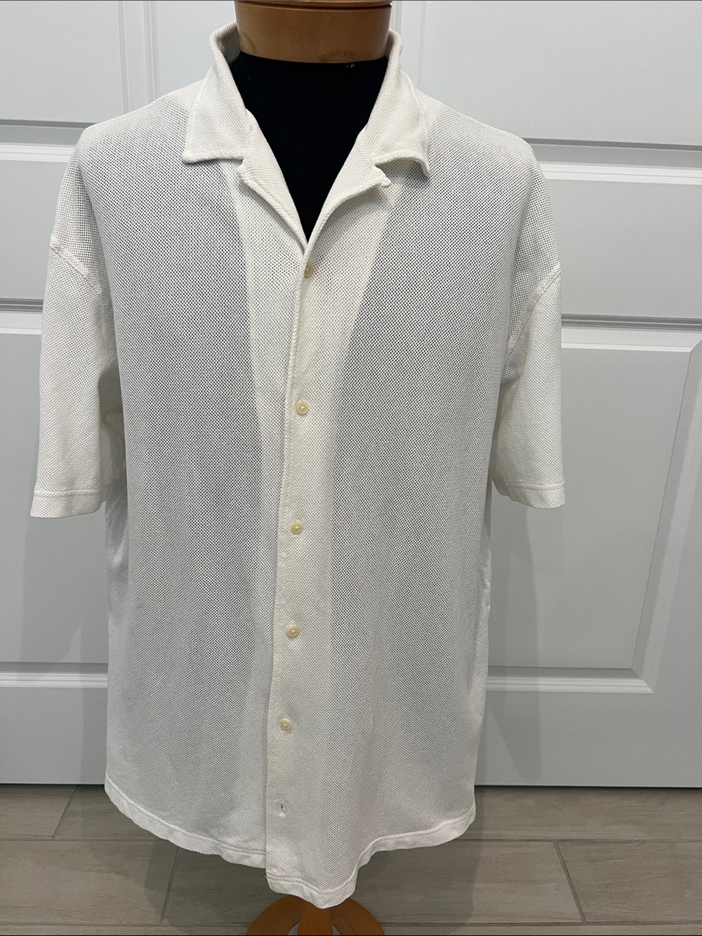 Polo by Ralph Lauren Men’s Cotton Cream Short Sleeve Camp Shirt
